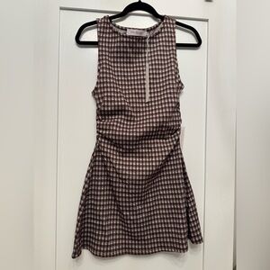 NWT Lisa Says Gah Mini Cindy Dress cocoa plaid